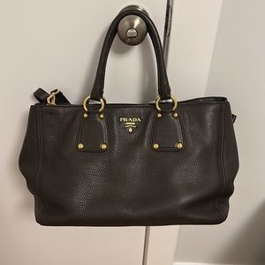 Brown leather Prada bag